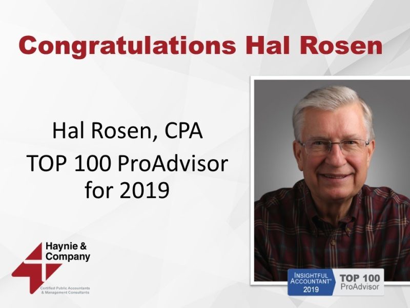 Hal Rosen Top 100 ProAdvisor
