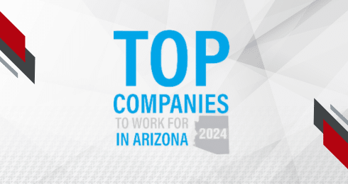 Top companies to work for in Arizona 2024 banner.