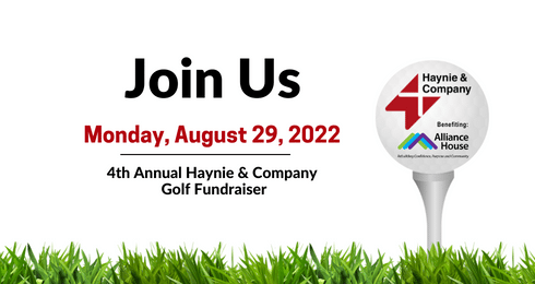 Join us for the Haynie Golf Fundraiser on August 29, 2022, benefiting Alliance House.