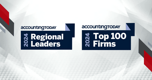 2024 Accounting Today: Regional Leaders and Top 100 Firms announcement graphic.