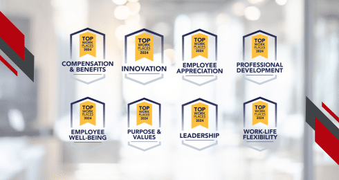 Top Workplaces awards 2024 for innovation, well-being, flexibility, leadership, and more.