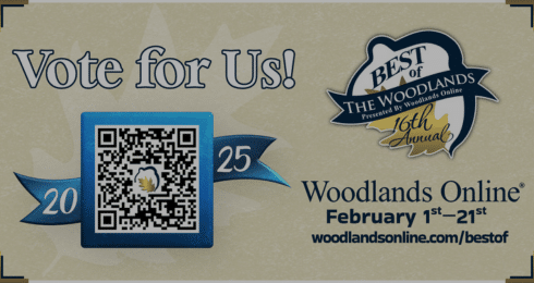 Vote for us in the 16th Annual Best of The Woodlands 2025, February 1st-21st at woodlandsonline.com/bestof.