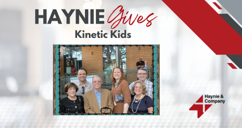 Group of people at Haynie event for Kinetic Kids.