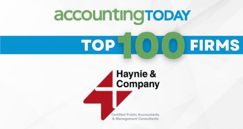 Haynie in Accounting Today's Top 100 Firms list.