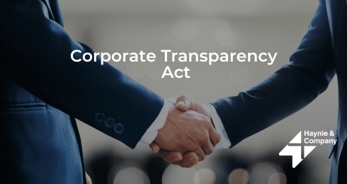 Handshake symbolizing Corporate Transparency Act compliance by Haynie.