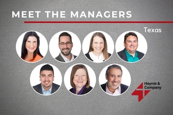 Group photo of managers at Haynie, Texas.