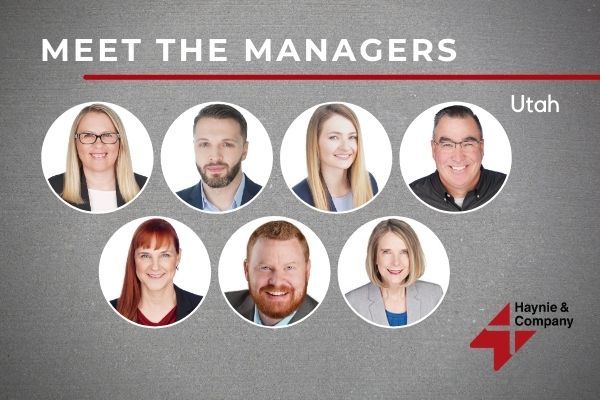 Meet the Managers of Haynie, Utah team, with seven diverse professionals smiling in portrait photos.