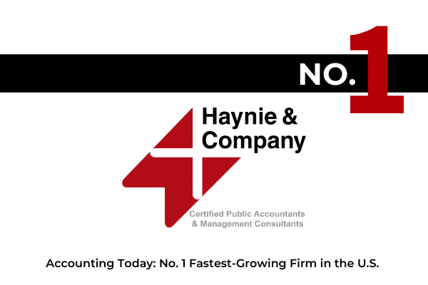 Haynie logo, No. 1 Fastest-Growing Firm in U.S. by Accounting Today.