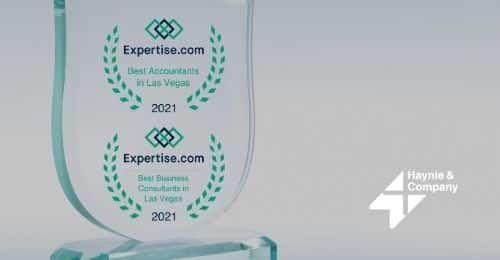 Award for Best Accountants and Business Consultants in Las Vegas 2021 by Expertise.com.