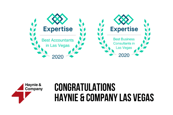 Haynie awarded Best Accountants and Business Consultants in Las Vegas, 2020 by Expertise.